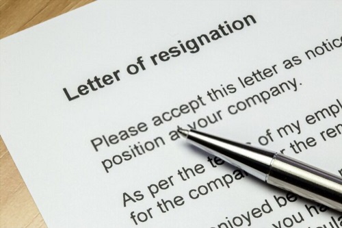 job resignation letter sample